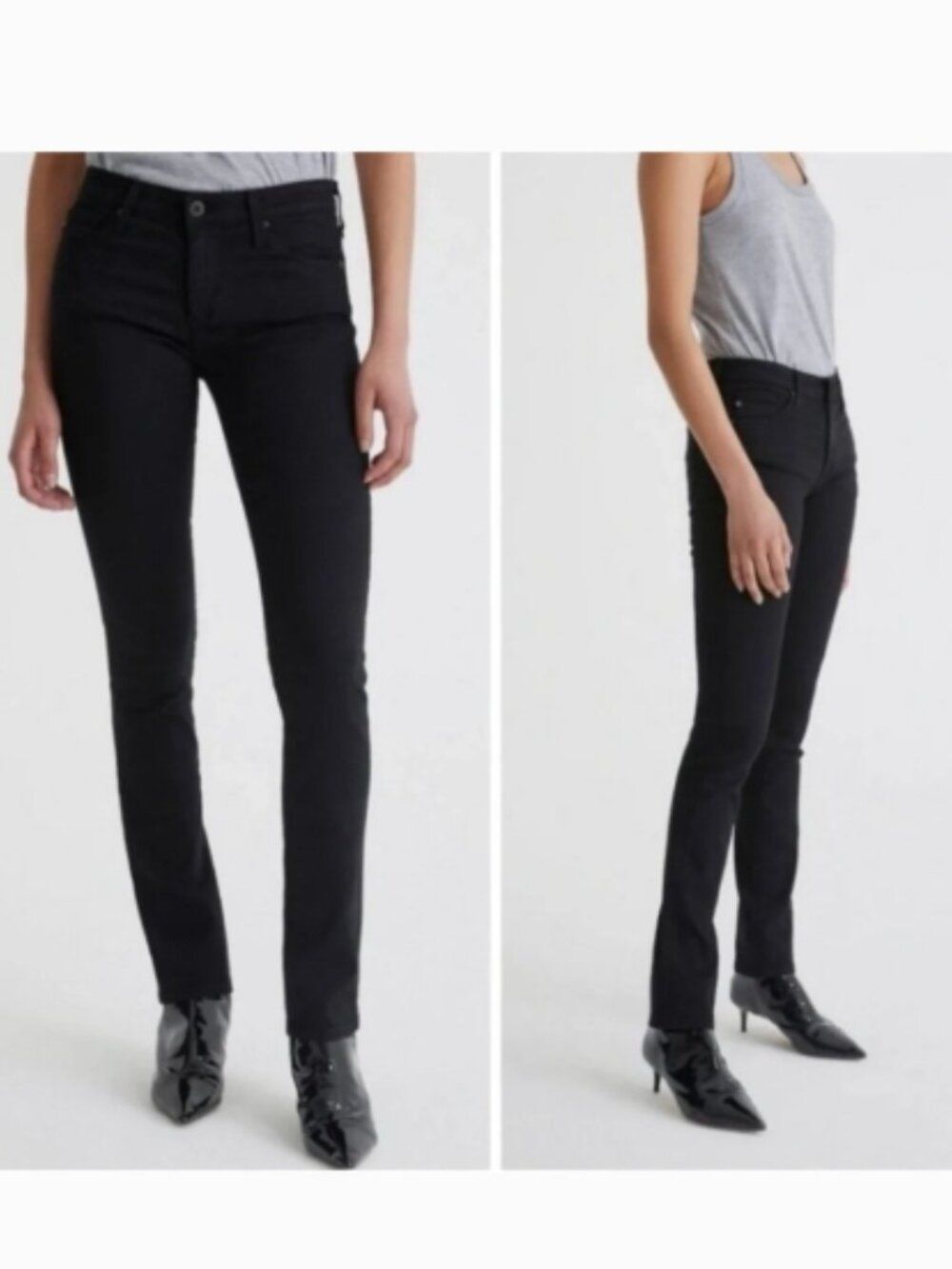 Like New! AG The Harper Essential Straight Leg Jeans Cotton Blend Black Size 31R